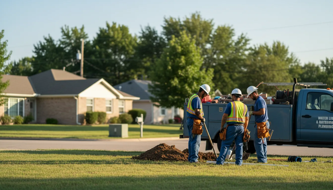 Residential water line and bathroom plumbing service in Hookstown, PA